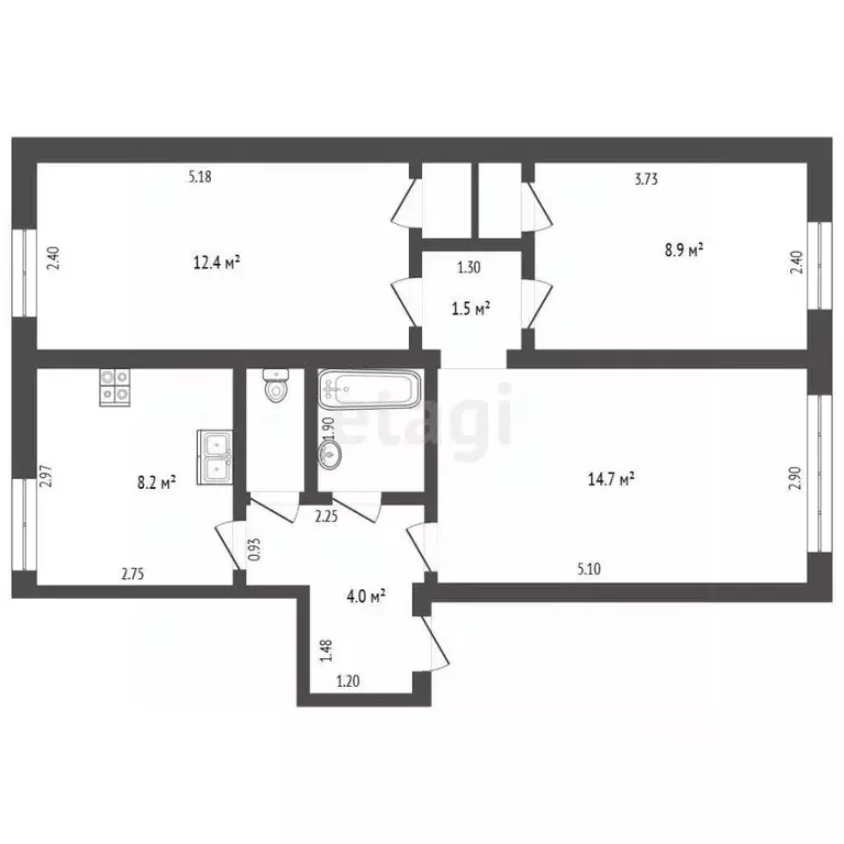 3-к кв. Нижегородская область, Выкса городской округ, Досчатое рп, ... - Фото 2