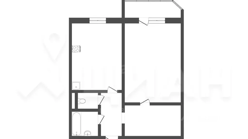 2-к кв. Московская область, Серпухов Московское ш., 40 (47.1 м) - Фото 1