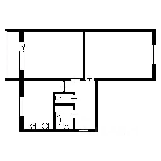 2-к кв. Коми, Ухта ул. Дзержинского, 11 (48.7 м) - Фото 1