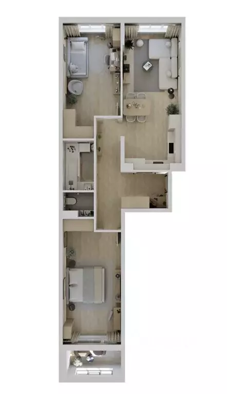 3-к кв. Саха (Якутия), Якутск ул. Чкалова, 39А (66.61 м) - Фото 0