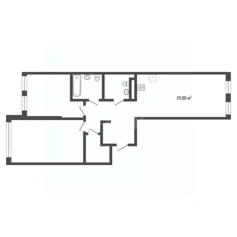 3-к кв. Тюменская область, Тюмень ул. Новоселов, 105 (65.5 м) - Фото 1