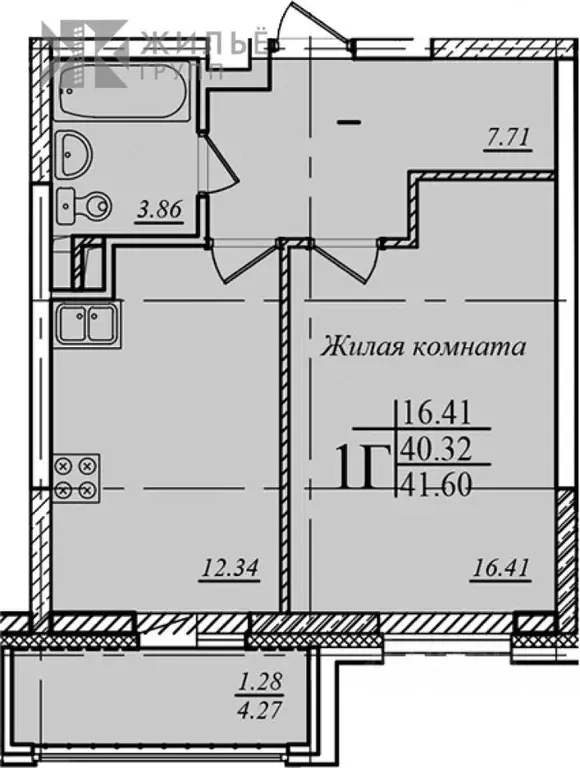 1-к кв. Татарстан, Казань Бухарская ул., 32к3 (41.6 м) - Фото 2