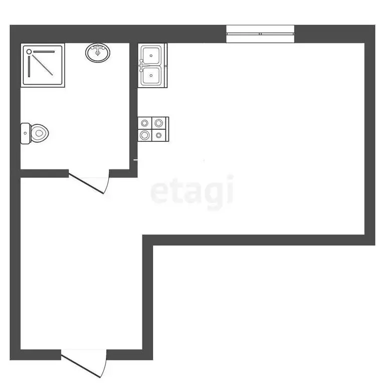 Квартира-студия: Тюмень, Колхозная улица, 186 (17.6 м) - Фото 0