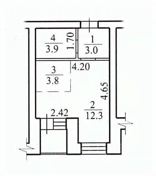 Студия Новосибирская область, Новосибирск ул. Декабристов, 41 (23.0 м) - Фото 1