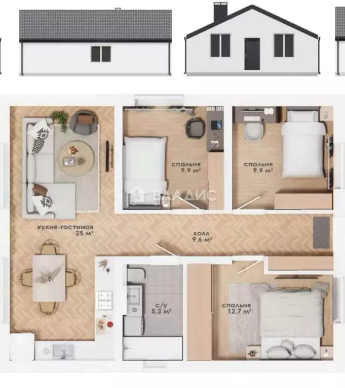 Дом в Владимирская область, Собинский муниципальный округ, пос. ... - Фото 2