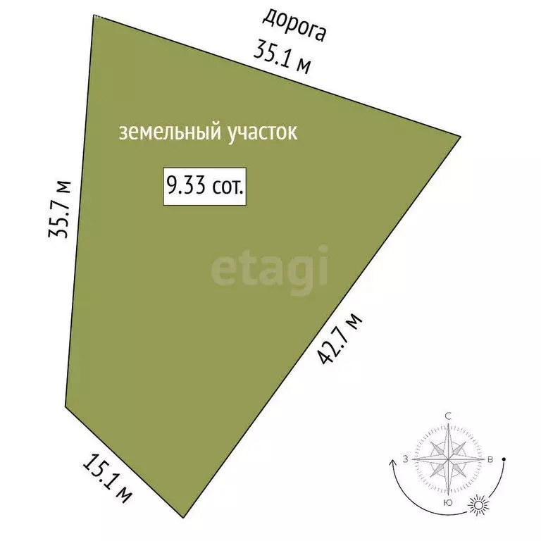 Участок в Якутск, Прибрежная улица (9.33 м) - Фото 0