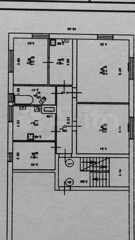 4-к. квартира, 89,4 м, 1/2 эт. - Фото 0