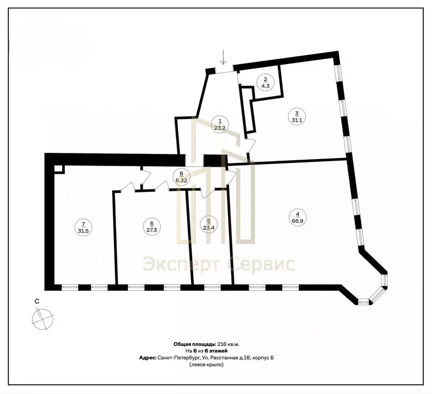 Офис в Санкт-Петербург Расстанная ул., 18Б (50 м) - Фото 2
