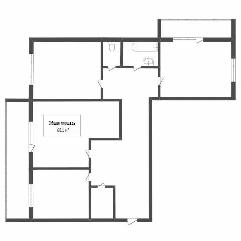 3-комнатная квартира: Томск, микрорайон Солнечный, улица Бирюкова, 2 ... - Фото 0