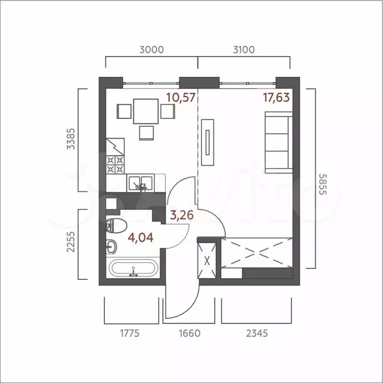 1-к. квартира, 35,5 м, 14/22 эт. - Фото 0