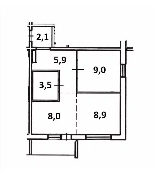 2-к кв. Карелия, Петрозаводск ул. Ватутина, 41А (37.4 м) - Фото 2