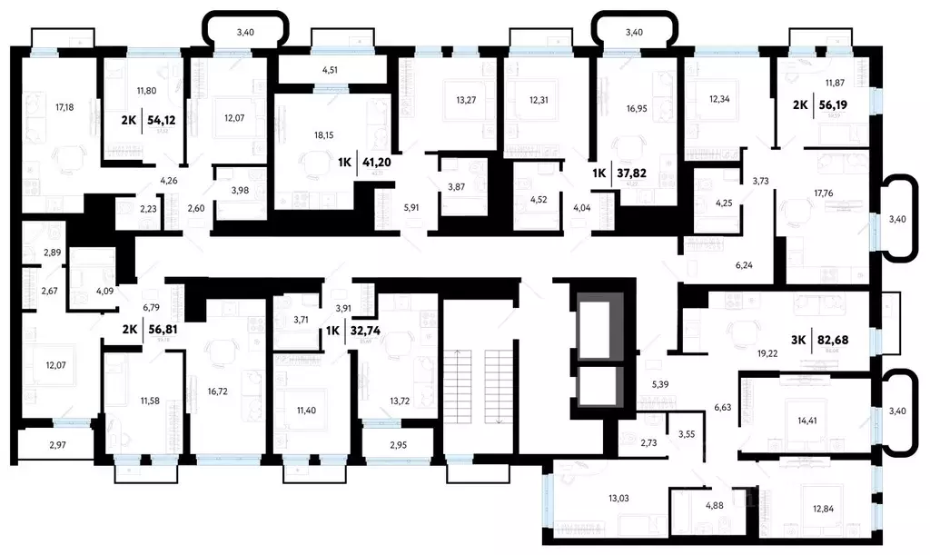1-к кв. Тюменская область, Тюмень ул. Василия Малкова, 32 (37.82 м) - Фото 2