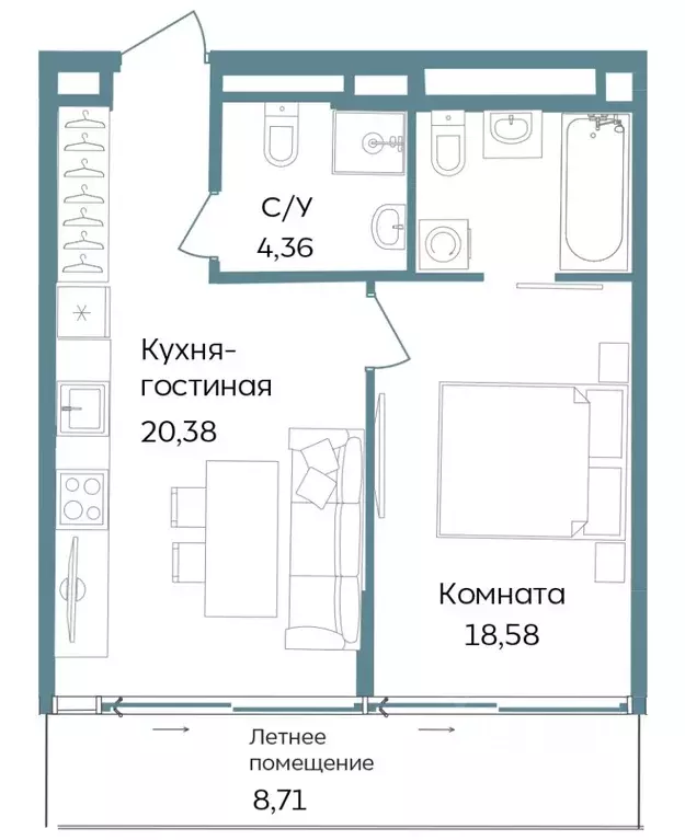 2-к кв. Крым, Саки ул. Морская (52.03 м) - Фото 0