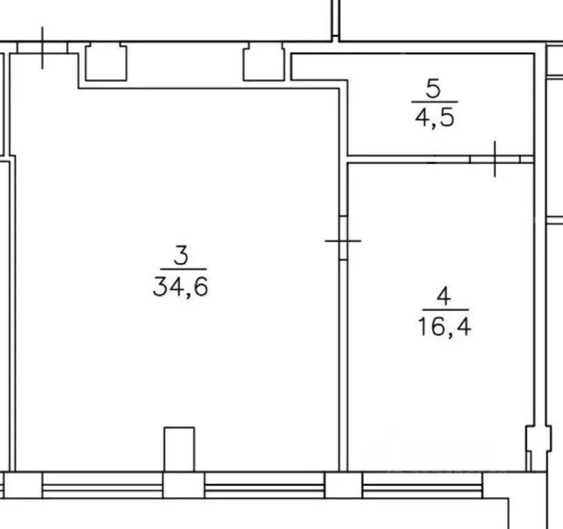 Квартира, 2 комнаты, 56 м - Фото 1