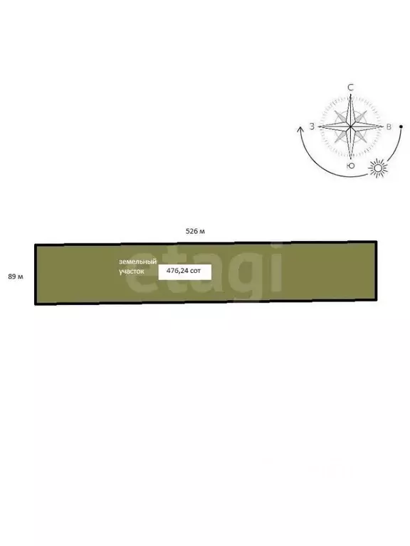 Участок в Крым, Кировский район, с. Яркое Поле ул. Энтузиастов (476.24 ... - Фото 2