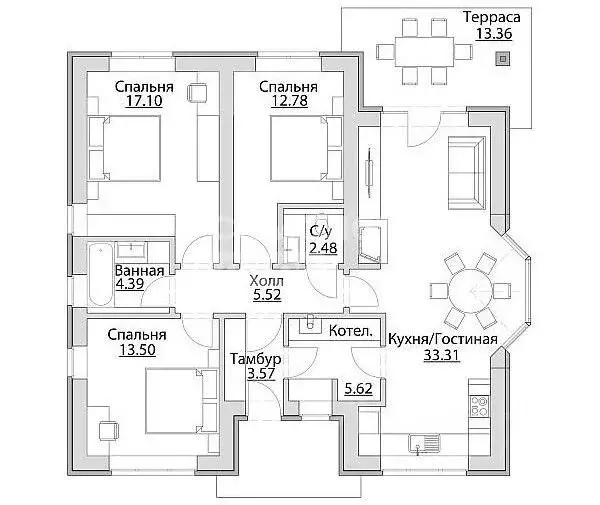 Дом в Алтайский край, Барнаул городской округ, пос. Бельмесево  (75 м) - Фото 2