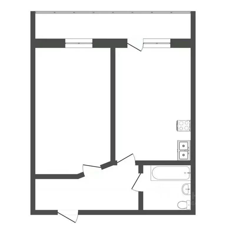 1-к кв. Тюменская область, Тюмень Пролетарская ул., 111 (44.6 м) - Фото 2