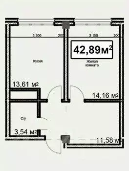 1-к кв. Ставропольский край, Ессентуки ул. Благодатная, 24 (42.89 м) - Фото 2