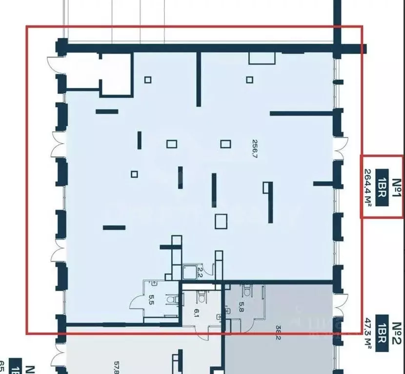 Помещение свободного назначения в Москва Часовая ул., 32 (264 м) - Фото 2