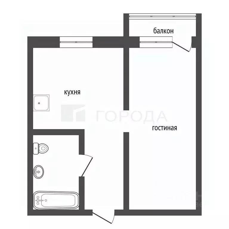 1-к кв. Кемеровская область, Новокузнецк просп. Н.С. Ермакова, 30 ... - Фото 2