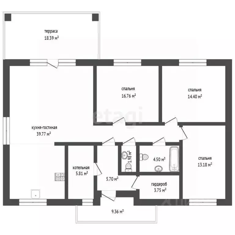 Дом в Тюменская область, Тюмень Меридиан СНТ, ул. 13-я (103 м) - Фото 2