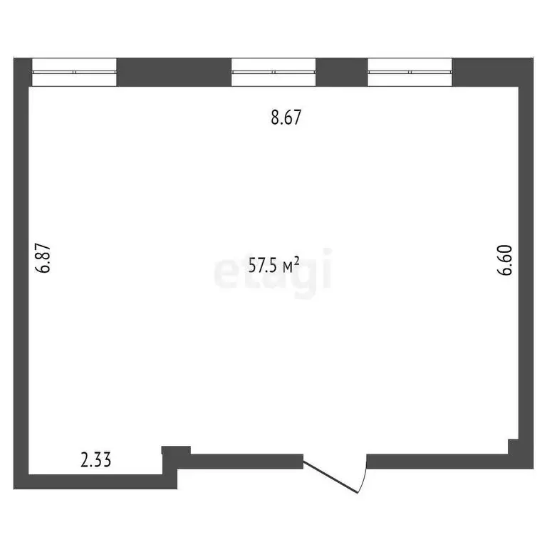 Помещение свободного назначения (57.5 м) - Фото 0