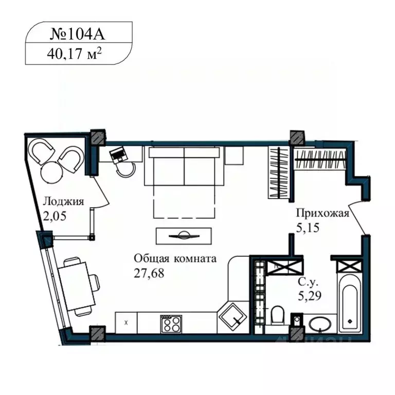 1-к кв. Севастополь ул. Летчиков, 10 (41.6 м) - Фото 0