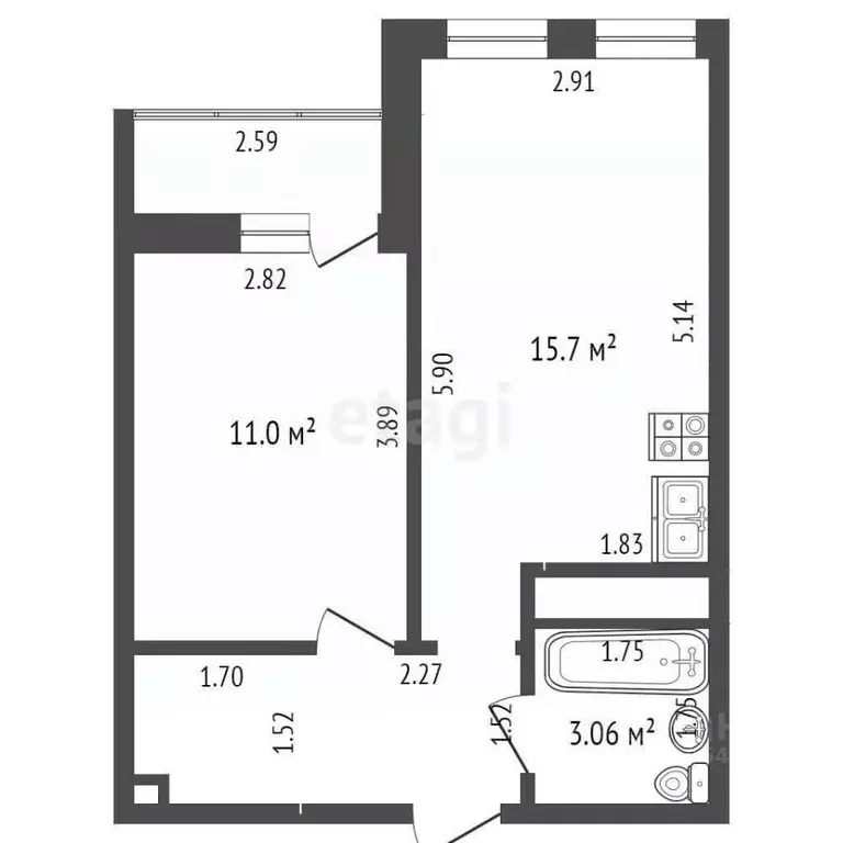 1-к кв. Московская область, Видное бул. Дивный, 15 (36.9 м) - Фото 1