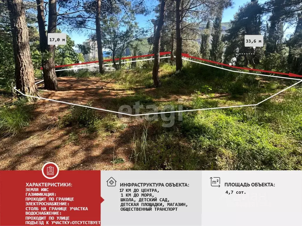 Участок в Крым, Алушта муниципальный округ, Партенит пгт пер. ... - Фото 1