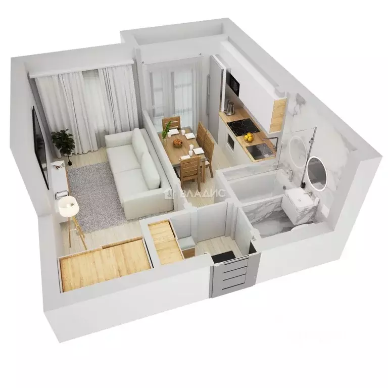 1-к кв. Волгоградская область, Волгоград Созидательская ул., 14 (32.0 ... - Фото 2