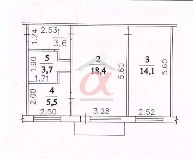 2-к кв. Кемеровская область, Кемерово ул. Коломейцева, 5 (45.3 м) - Фото 1