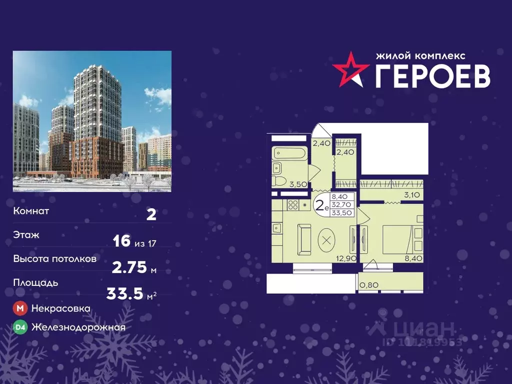 2-к кв. Московская область, Балашиха Железнодорожный мкр, ул. ... - Фото 1