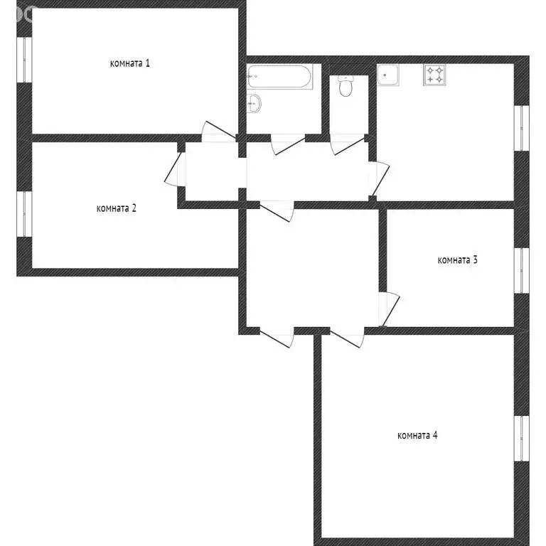 4-комнатная квартира: Кемерово, улица Потёмкина, 7 (77.2 м) - Фото 1
