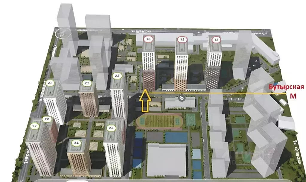 Торговая площадь в Москва Руставели 14 жилой комплекс, к2.5 (16 м) - Фото 1