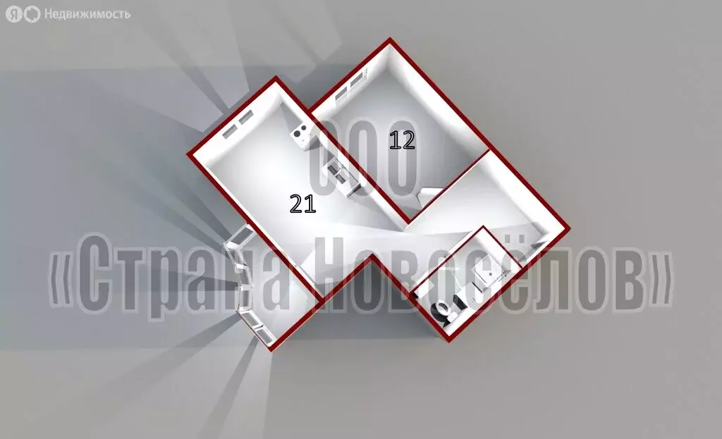 1-комнатная квартира: Саранск, Севастопольская улица, 2/1 (49 м) - Фото 1