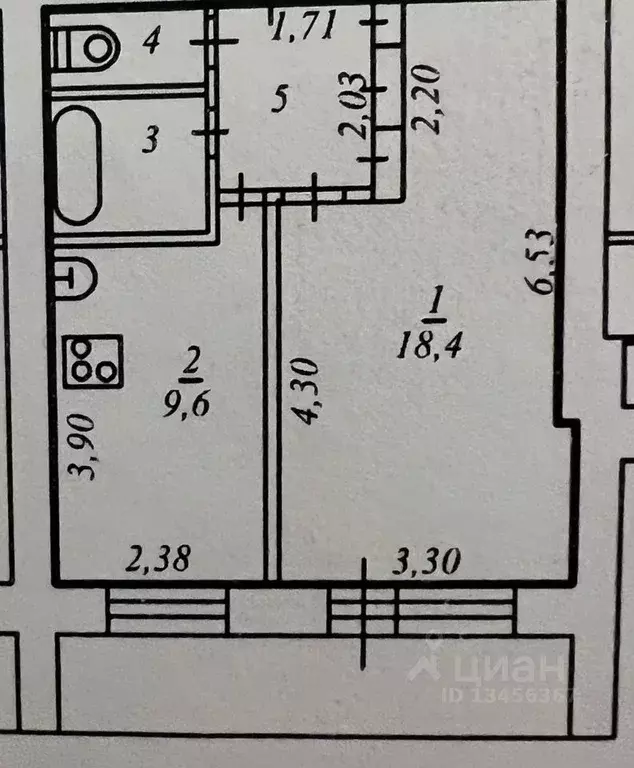 1-к кв. Коми, Сыктывкар ул. Старовского, 32 (38.5 м) - Фото 2
