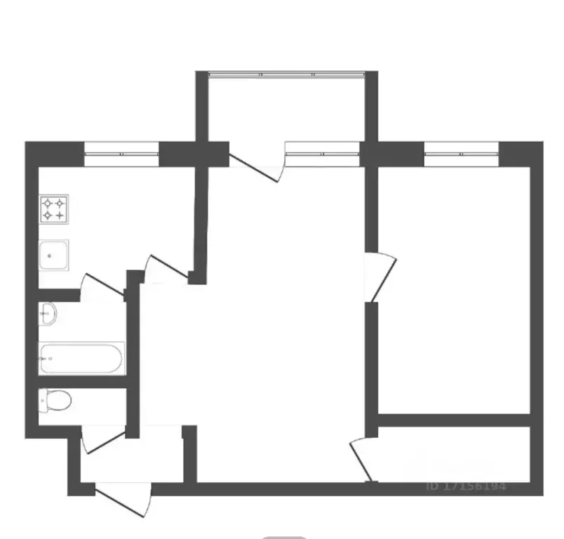 2-к кв. Тюменская область, Тюмень Тульская ул., 4 (41.5 м) - Фото 2