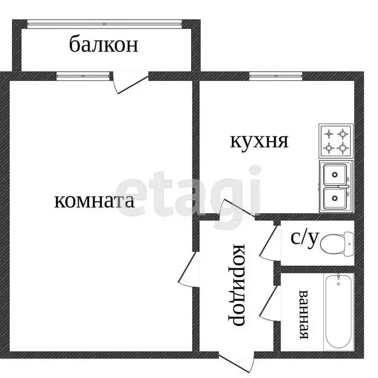 1-комнатная квартира: Нижний Тагил, Черноисточинское шоссе, 45 (34.1 ... - Фото 1