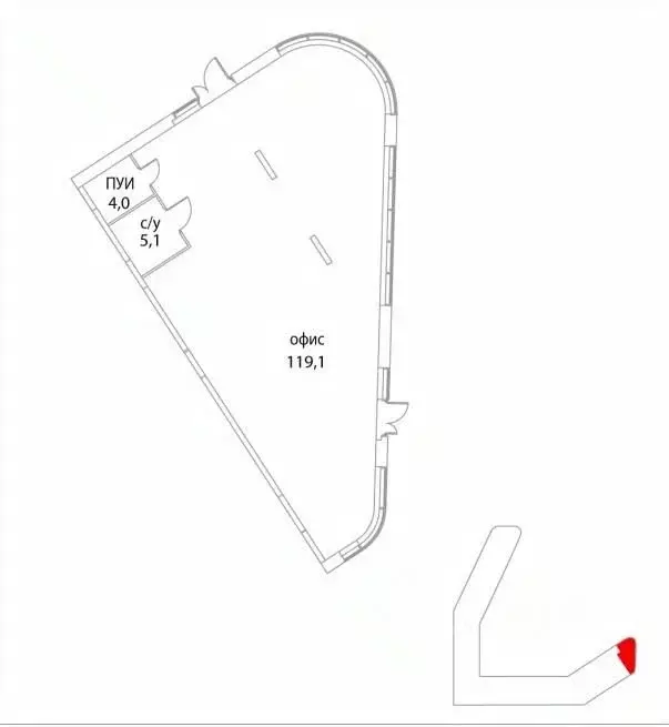 Помещение свободного назначения в Москва ул. Крузенштерна, 3к1 (127 м) - Фото 2