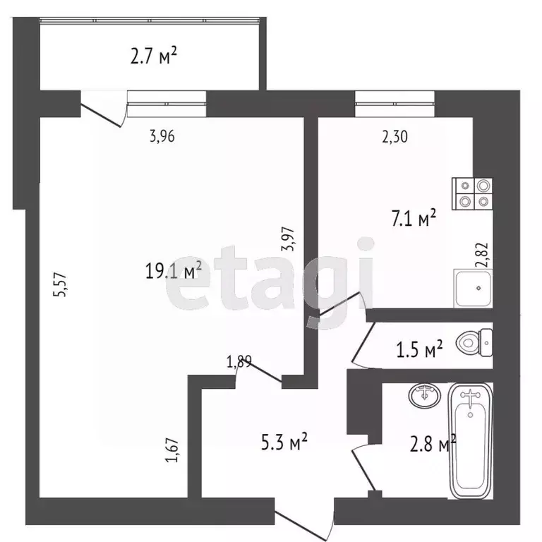 1-к кв. Крым, Евпатория просп. Победы, 87Бк1 (36.7 м) - Фото 2