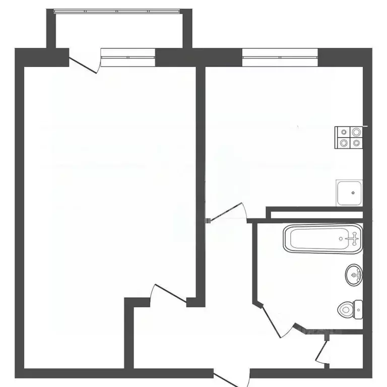1-к кв. Татарстан, Казань ул. Рихарда Зорге, 39 (31.0 м) - Фото 2
