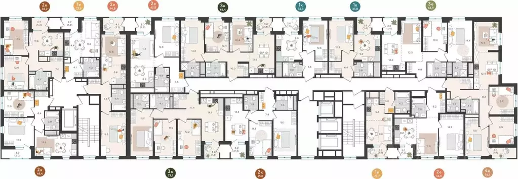 2-к кв. Пермский край, Пермь ул. Куфонина, 1 (49.2 м) - Фото 1