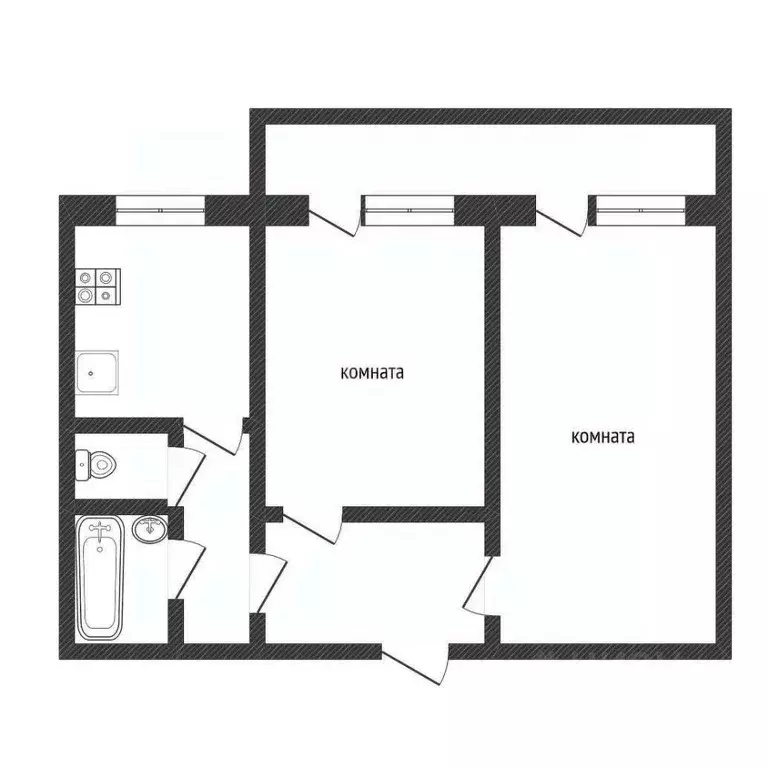 2-к кв. Ленинградская область, Кириши просп. Ленина, 25 (46.2 м) - Фото 2