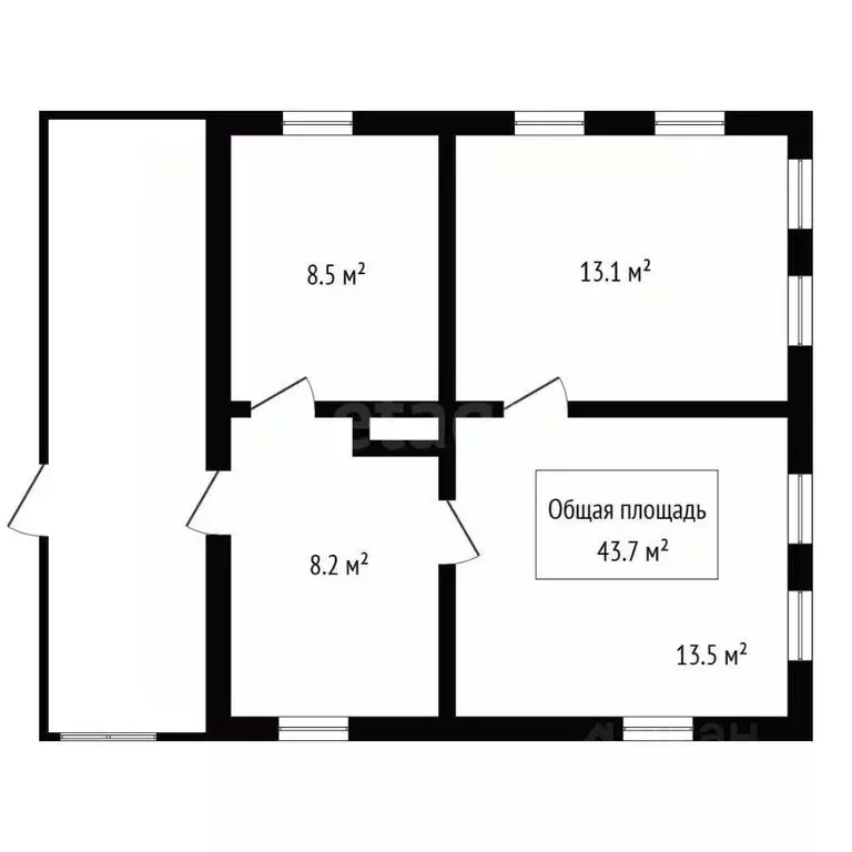 Дом в Новосибирская область, Ордынское рп ул. Пушкина, 9 (44 м) - Фото 1