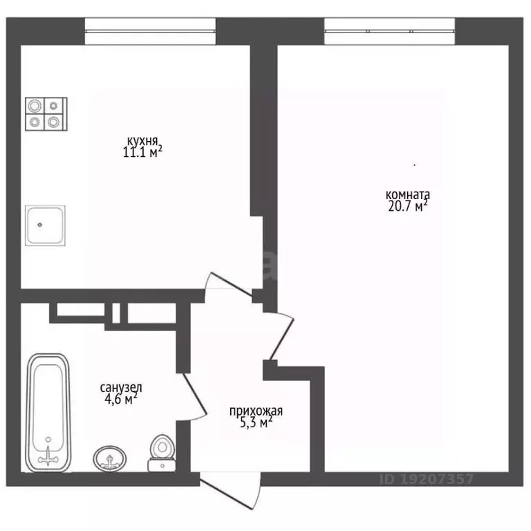 1-к кв. Краснодарский край, Новороссийск ул. Григорьева, 12к1 (41.7 м) - Фото 1