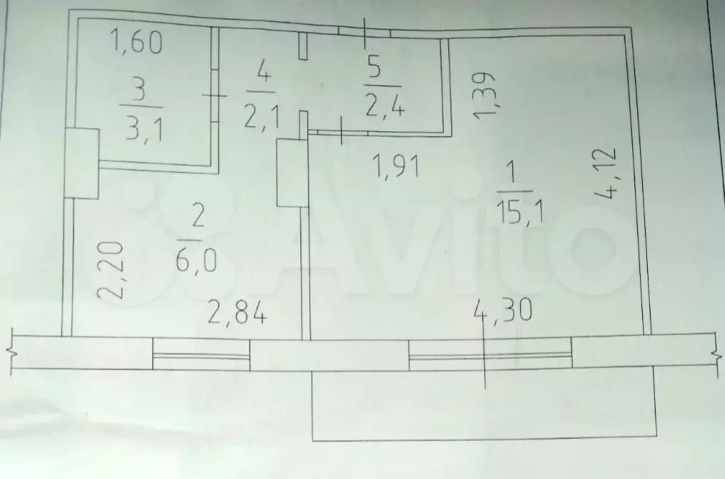 1-к. квартира, 28,7 м, 6/9 эт. - Фото 0