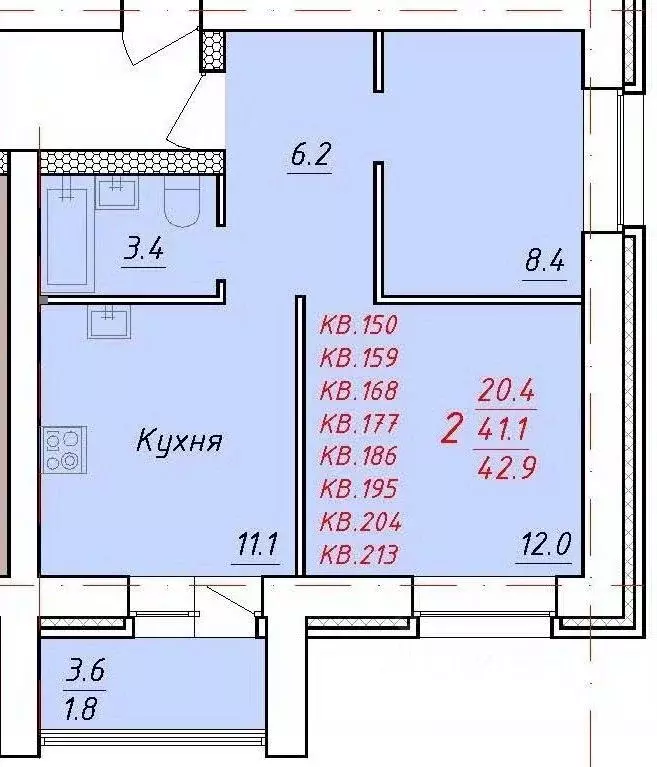 2-к кв. Алтайский край, Новоалтайск Индустриальная ул., 18 (42.9 м) - Фото 0