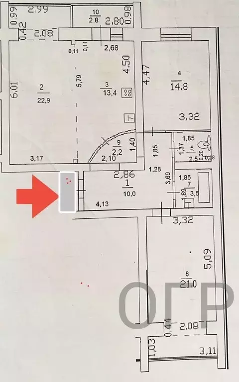 3-к кв. Башкортостан, Уфа Новомостовая ул., 31 (92.0 м) - Фото 2