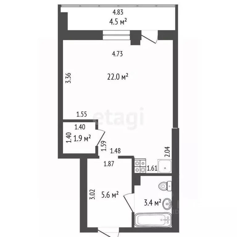 Студия Саха (Якутия), Якутск ул. Жорницкого, 29/3 (32.9 м) - Фото 2