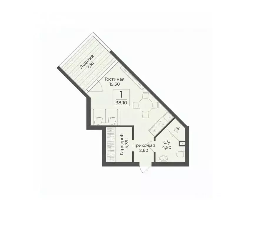 Студия Крым, Сакский район, с. Лесновка  (38.1 м) - Фото 0